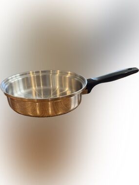Royal Prestige 9” Sauce Pan 7 Ply SS Titanium Silver Alloy Copper Fry USA 8.75"